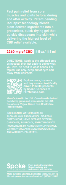 Ingredients Physik CBD Gel